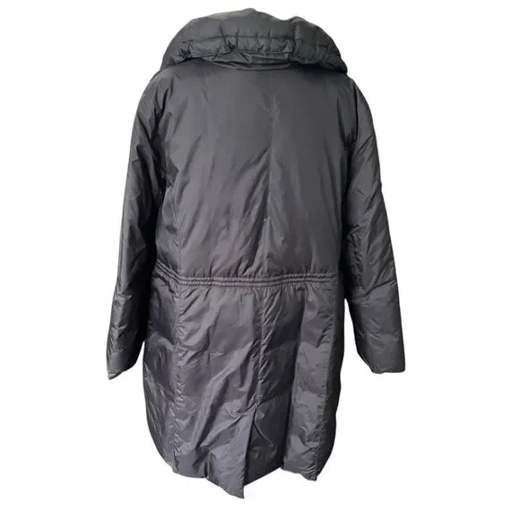 Eileen Fisher Eggshell Recycled Down Nylon Long Puffer Coat L READ DESC - Picture 8 of 12